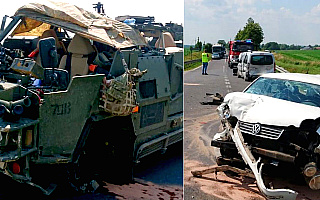 Wypadek z udziałem amerykańskiego pojazdu wojskowego. Trzy pojazdy rozbite, dwie osoby w szpitalu